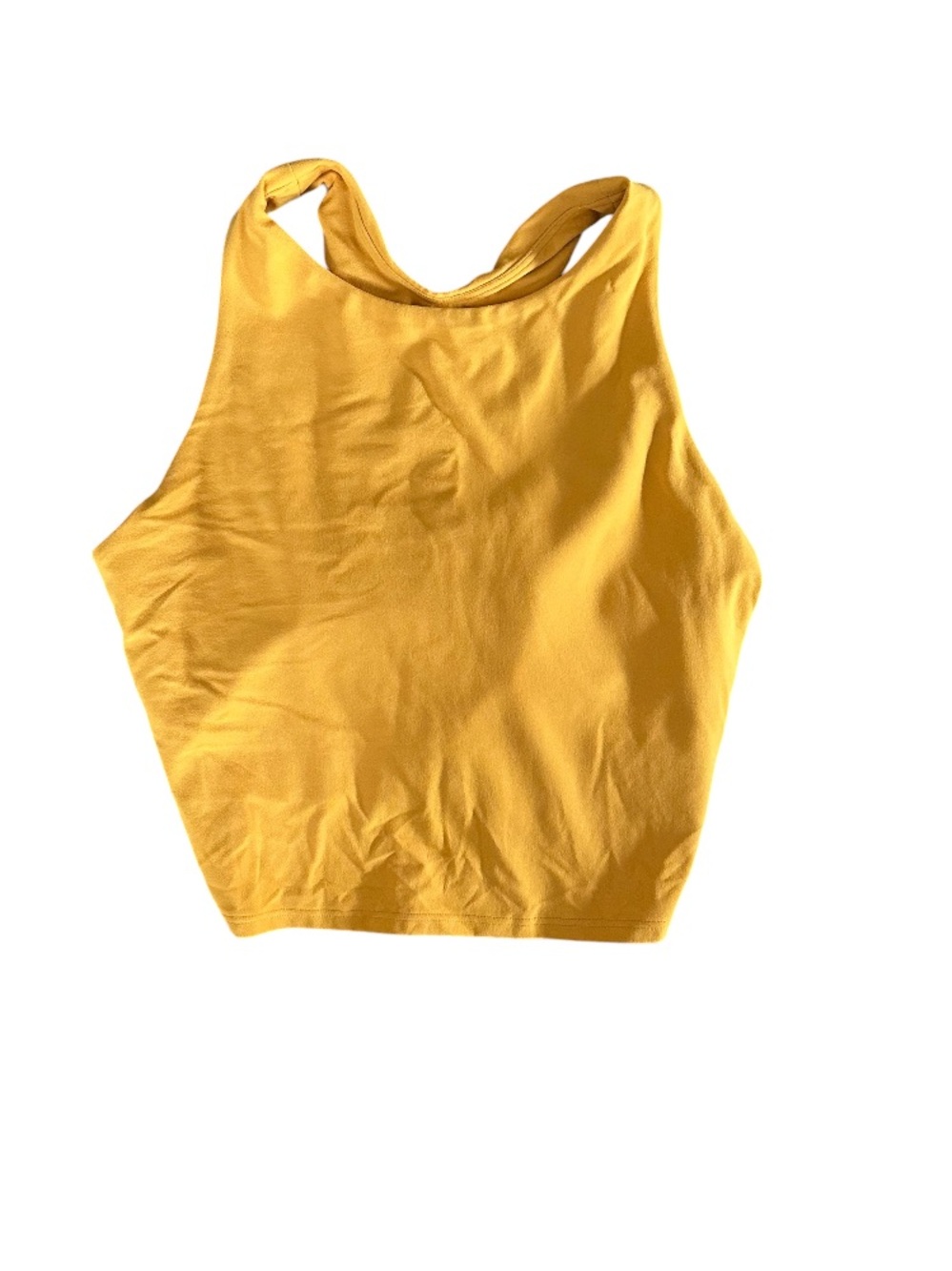 Athleta Golden Yellow Racerback Crop Tank
